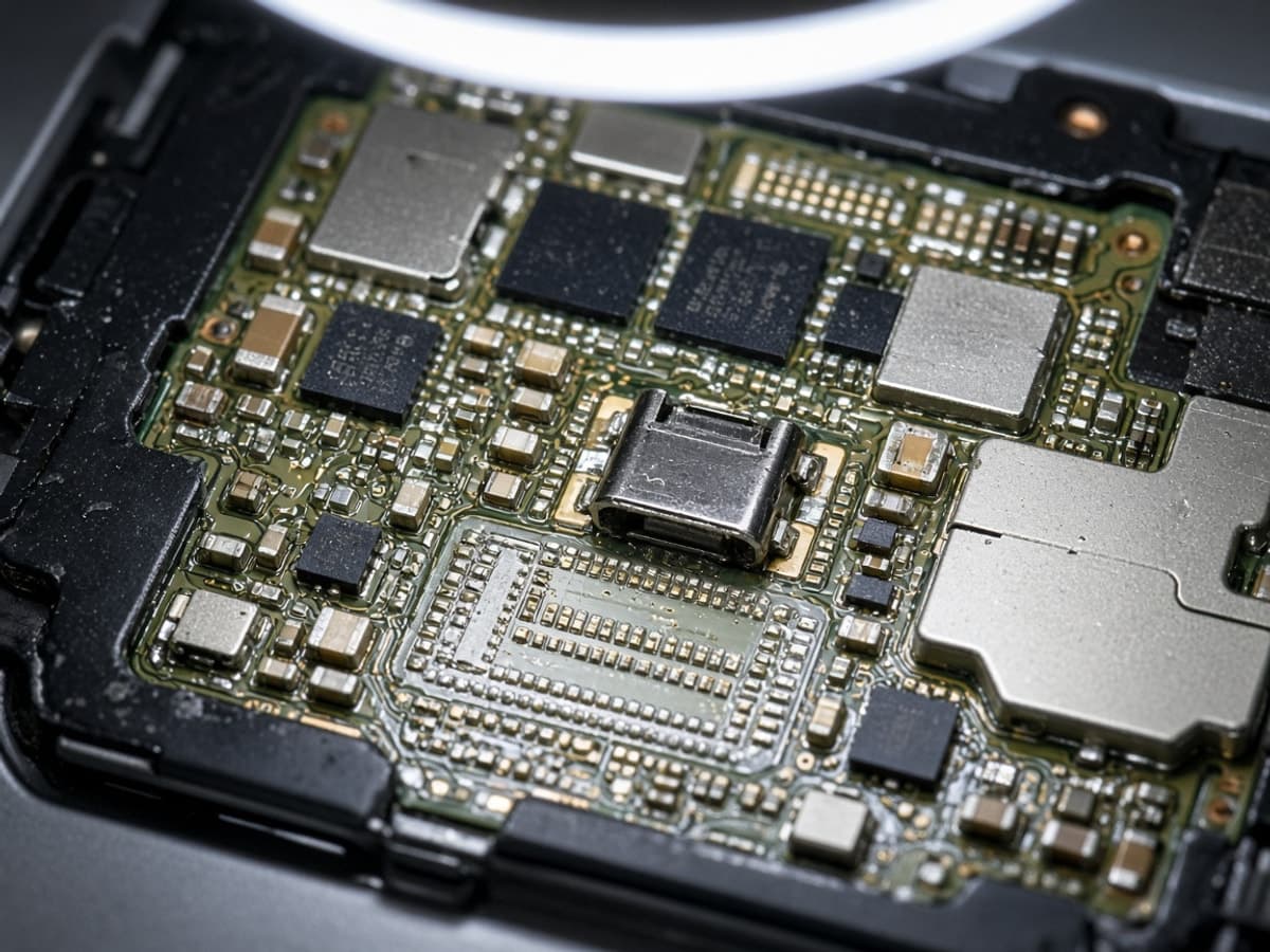 Repaired logic board after microsoldering